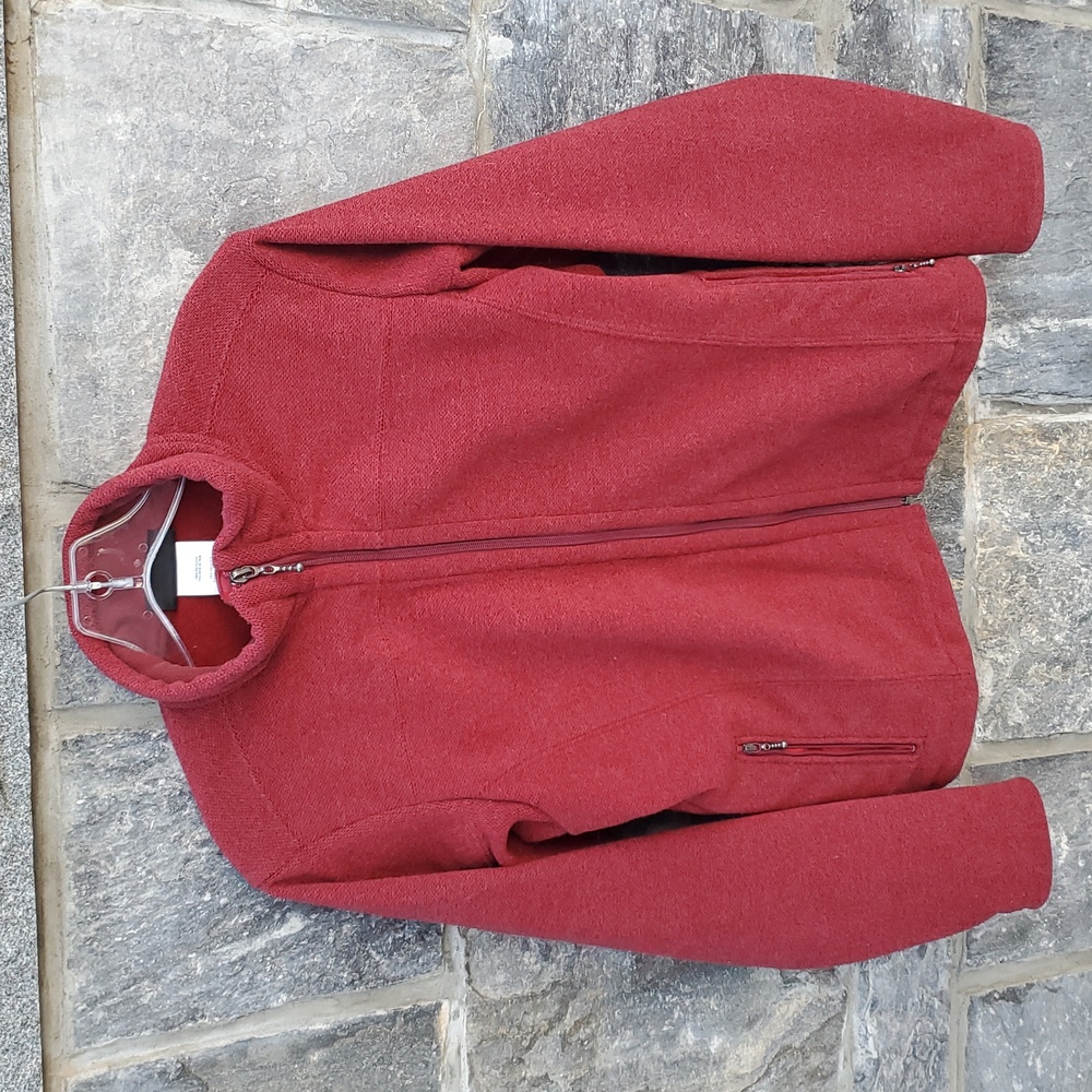 Patagonia Windproof Synchilla Women's Burgundy Utility Jacket Small Fall 2005